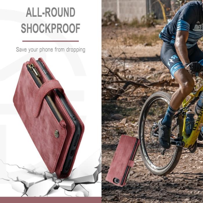 Caseme - CASEME C30 Fodral för iPhone 6/7/8 Plus med rem - Röd