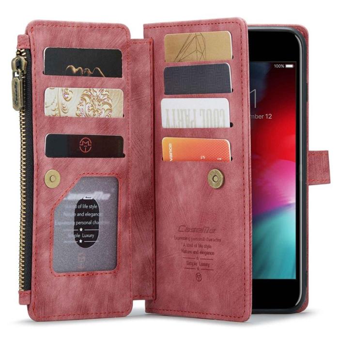 Caseme - CASEME C30 Fodral för iPhone 6 Plus/6s Plus/7 Plus/8 Plus Röd