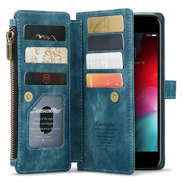 Caseme - CASEME C30 Fodral för iPhone 6 Plus/6s Plus - Blå PU Läder
