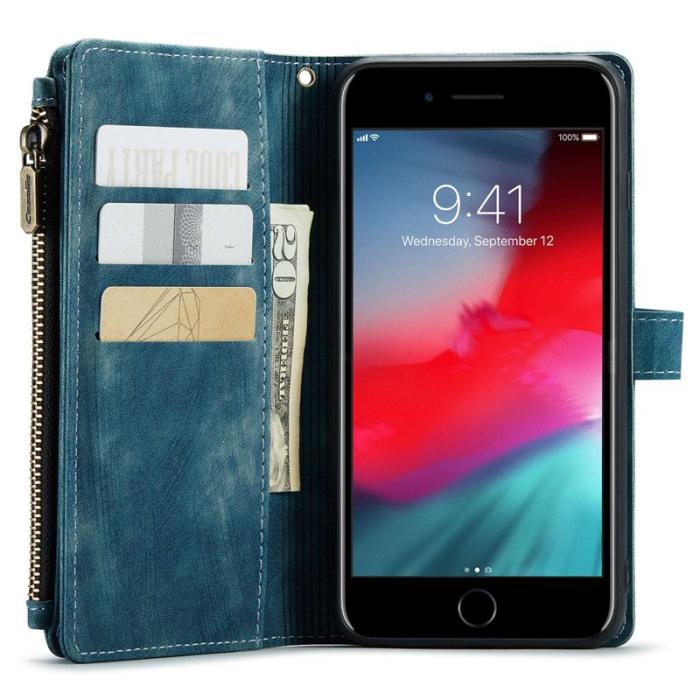 Caseme - CASEME C30 Fodral för iPhone 6 Plus/6s Plus - Blå PU Läder