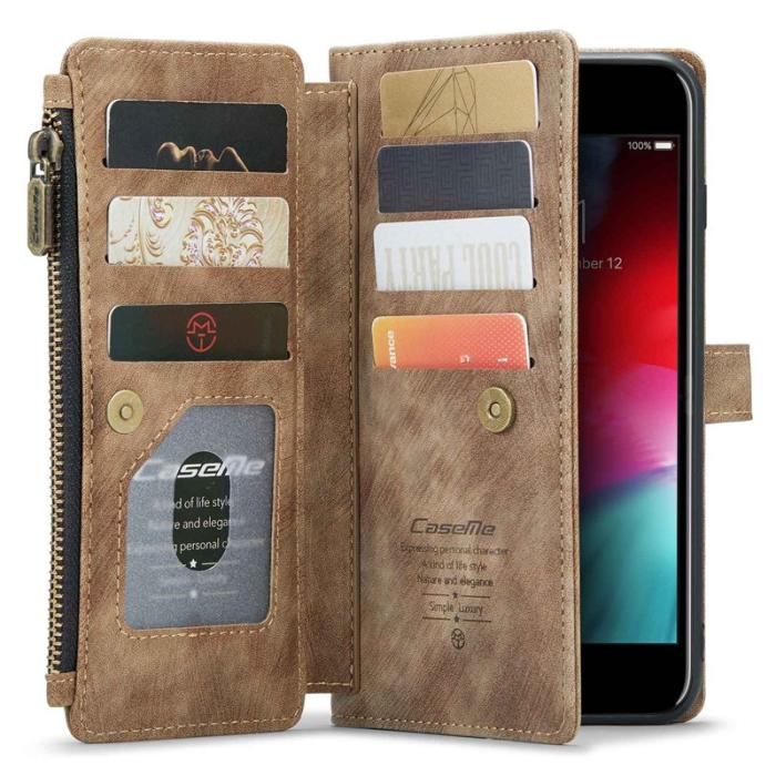Caseme - CASEME C30 Fodral för iPhone 6 Plus/6s Plus - Brun PU Läder