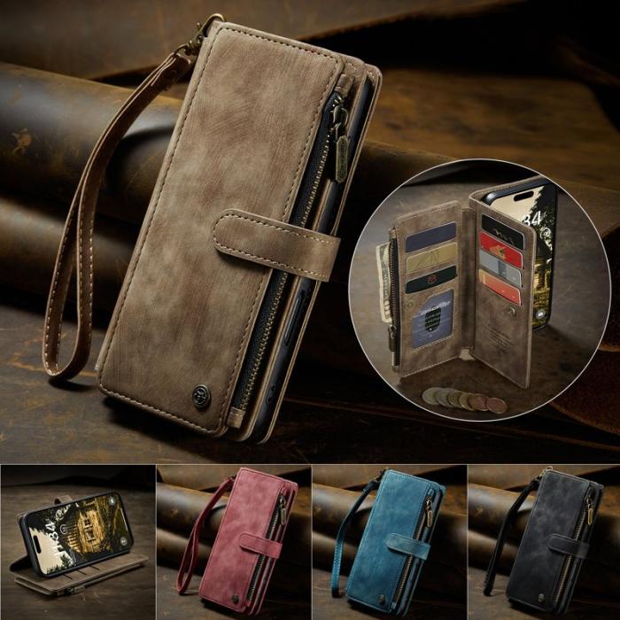 Caseme - CASEME C30 Fodral för iPhone Air med Rem och Flera Kort - Brun