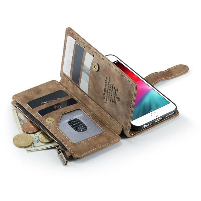 Caseme - CASEME C30 Fodral för iPhone SE/8/7/6 med rem - Brun