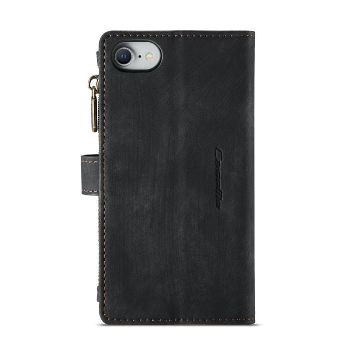 Caseme - CASEME C30 Fodral för iPhone SE/8/7/6 med rem - Svart