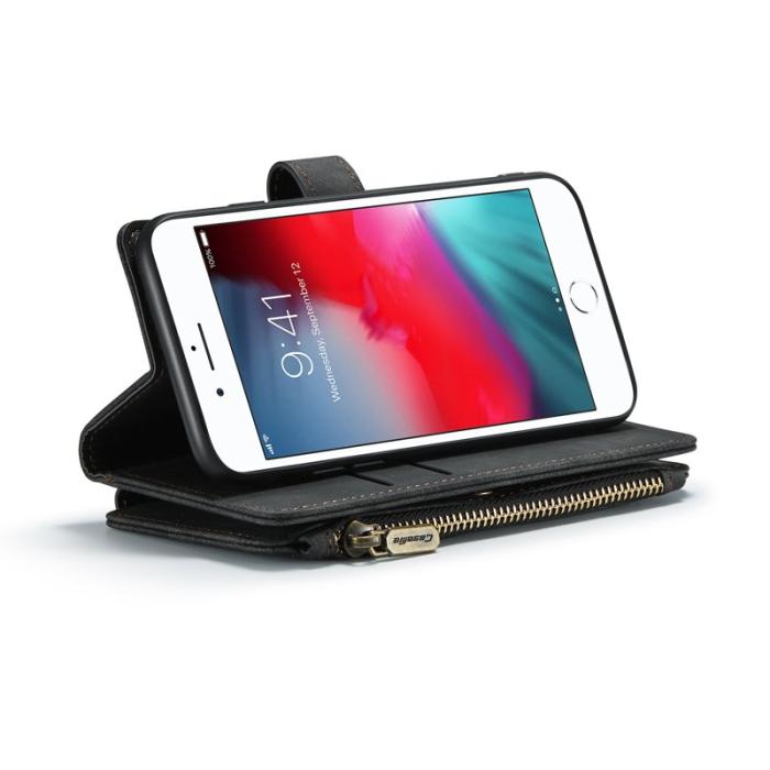 Caseme - CASEME C30 Fodral för iPhone SE/8/7/6 med rem - Svart