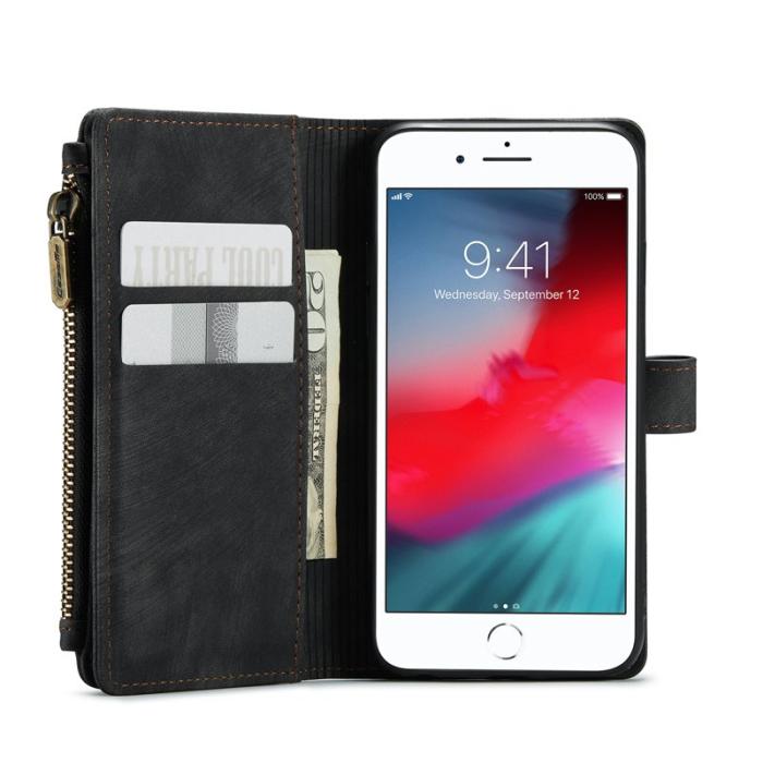 Caseme - CASEME C30 Fodral för iPhone SE/8/7/6 med rem - Svart