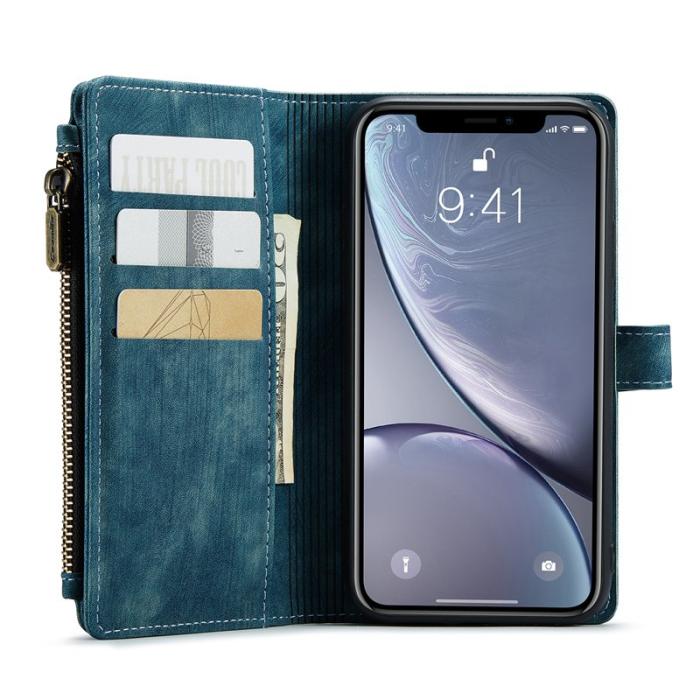 Caseme - CASEME C30 Fodral för iPhone XR med Rem och Kortfack - Grön