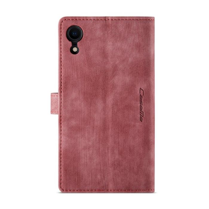 Caseme - CASEME C30 Fodral för iPhone XR med rem och kortfickor - Röd