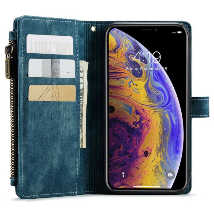 Caseme - CASEME C30 Fodral för iPhone XS Max med rem - Blå