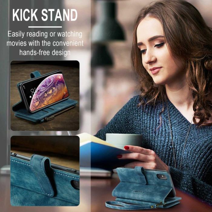 Caseme - CASEME C30 Fodral för iPhone XS Max med rem - Blå