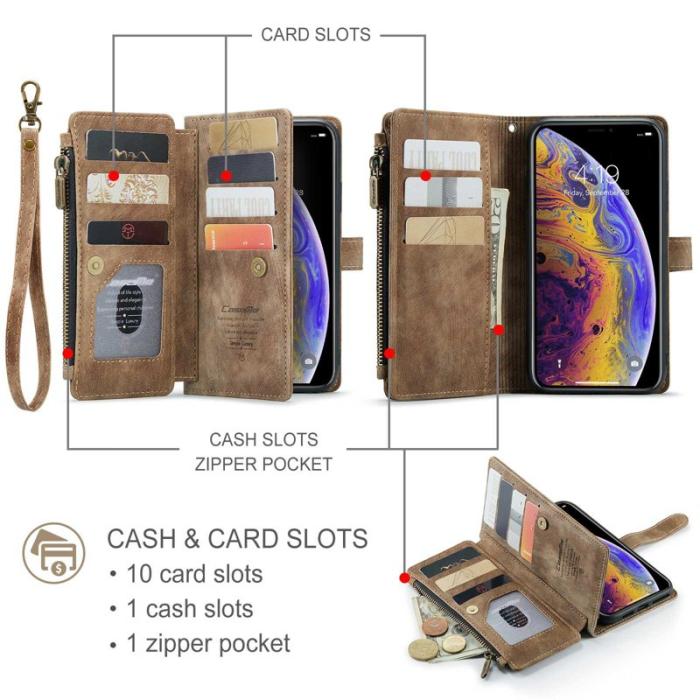 Caseme - CASEME C30 Fodral för iPhone XS Max med Rem - Brun