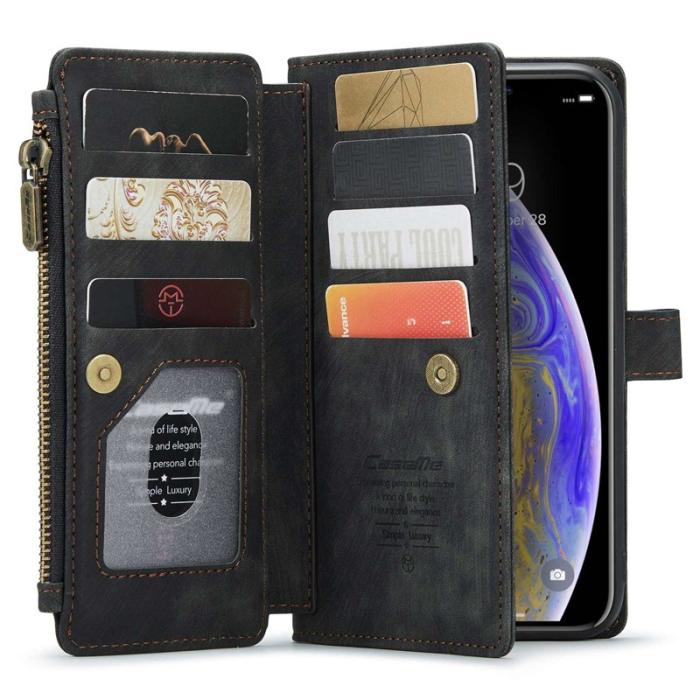 Caseme - CASEME C30 Fodral för iPhone XS Max med Rem - Svart