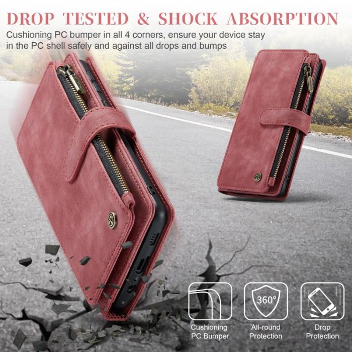 Caseme - CASEME C30 Fodral för Samsung Galaxy A14 5G/4G - Röd