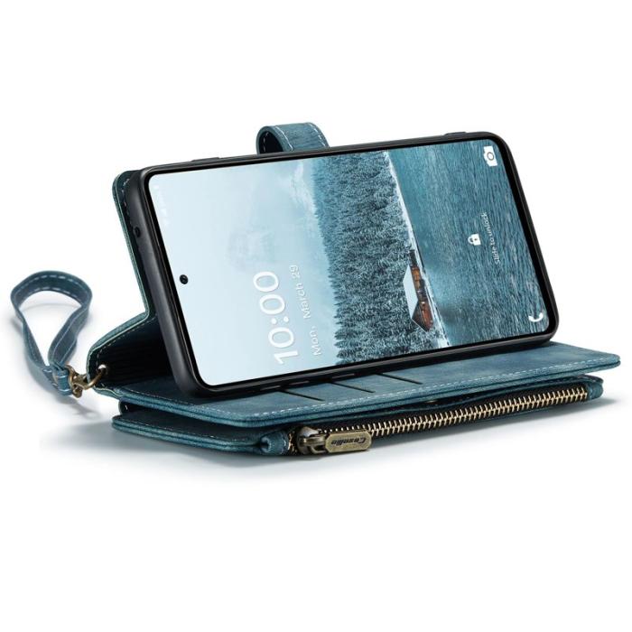 Caseme - CASEME C30 Fodral för Samsung Galaxy A33 5G - Blå PU Läder