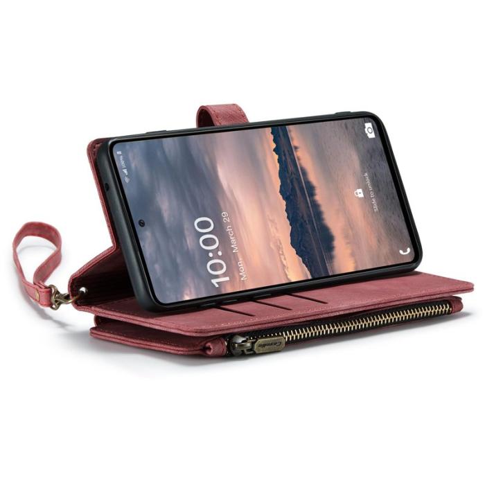 Caseme - CASEME C30 Fodral för Samsung Galaxy A33 5G med rem - Röd