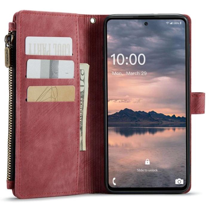 Caseme - CASEME C30 Fodral för Samsung Galaxy A33 5G med rem - Röd