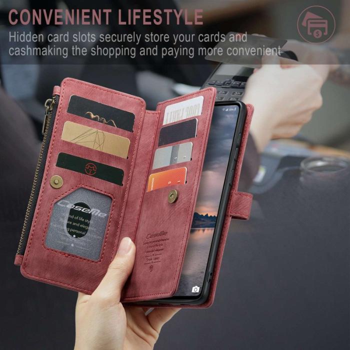 Caseme - CASEME C30 Fodral för Samsung Galaxy A33 5G med rem - Röd