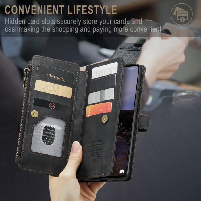 Caseme - CASEME C30 Fodral för Samsung Galaxy A33 5G med rem - Svart