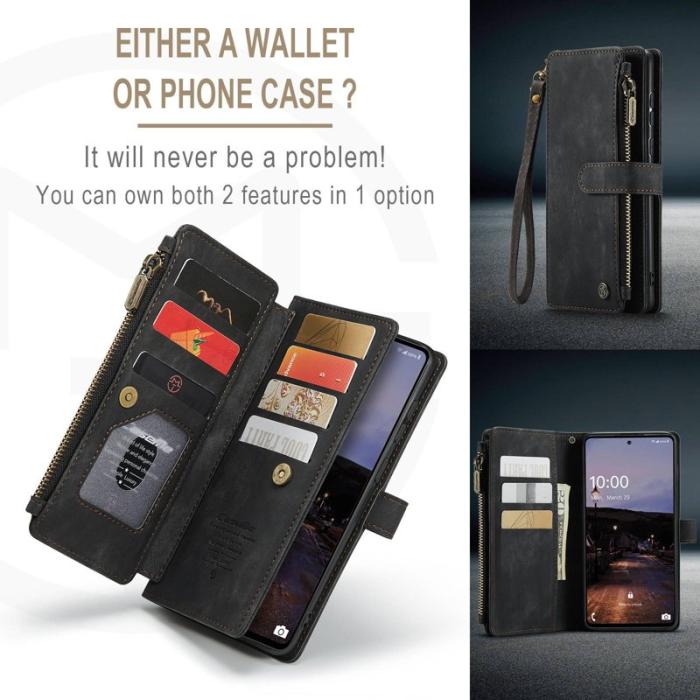 Caseme - CASEME C30 Fodral för Samsung Galaxy A33 5G med rem - Svart