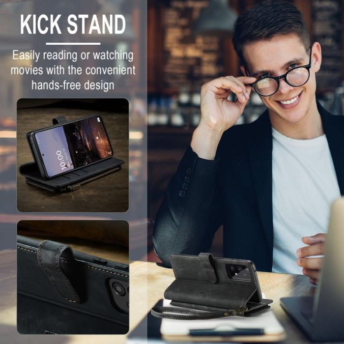 Caseme - CASEME C30 Fodral för Samsung Galaxy A33 5G med rem - Svart