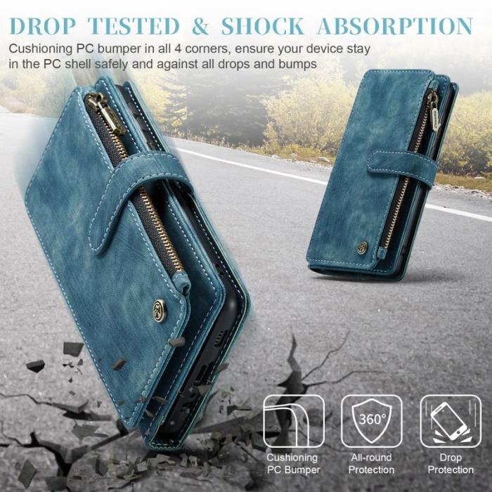 Caseme - CASEME C30 Fodral för Samsung Galaxy A34 5G med rem - Blå