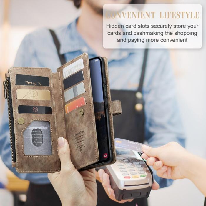 Caseme - CASEME C30 Fodral för Samsung Galaxy A34 5G med rem - Brun