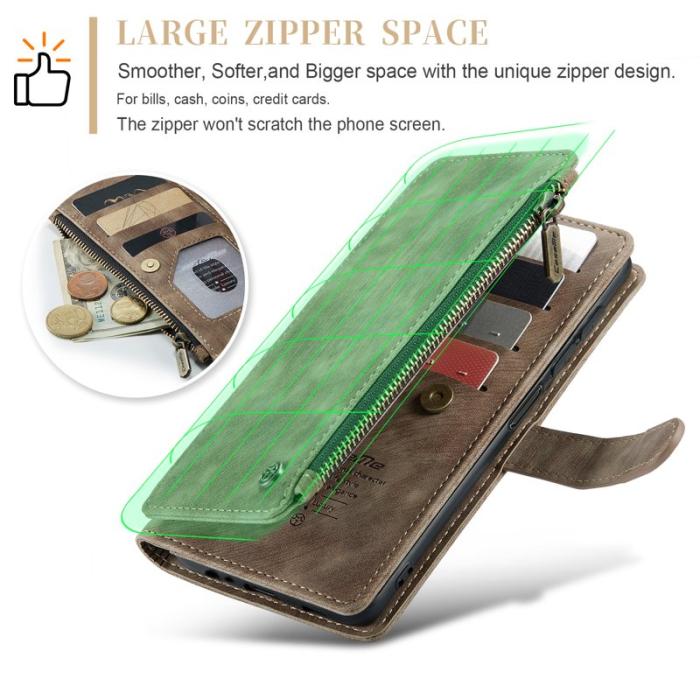 Caseme - CASEME C30 Fodral för Samsung Galaxy A34 5G med rem - Brun