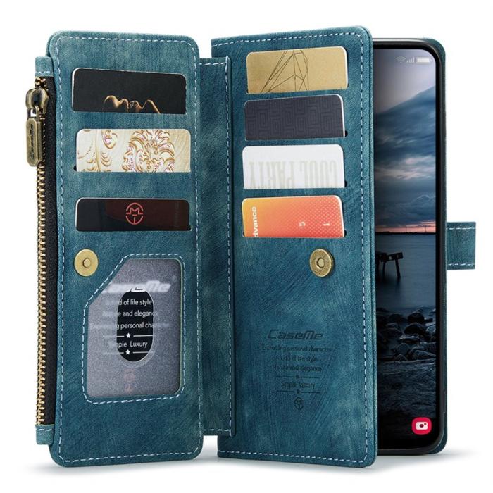 Caseme - CASEME C30 Fodral för Samsung Galaxy A35 5G med rem - Blå