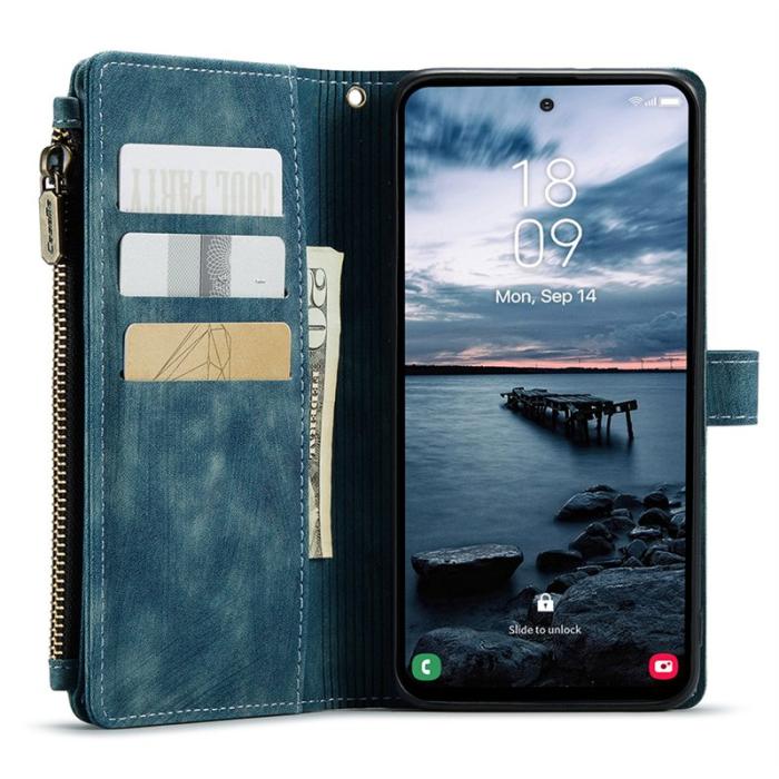 Caseme - CASEME C30 Fodral för Samsung Galaxy A35 5G med rem - Blå