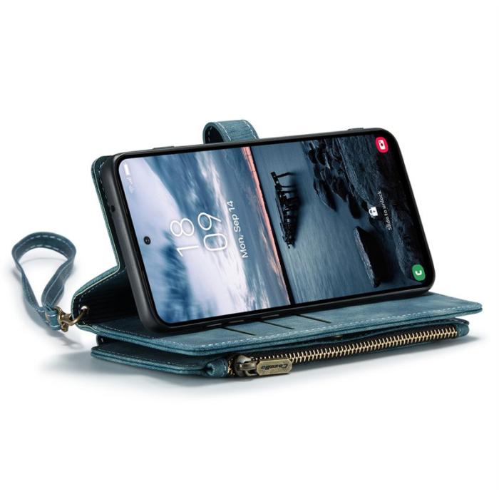 Caseme - CASEME C30 Fodral för Samsung Galaxy A35 5G med rem - Blå