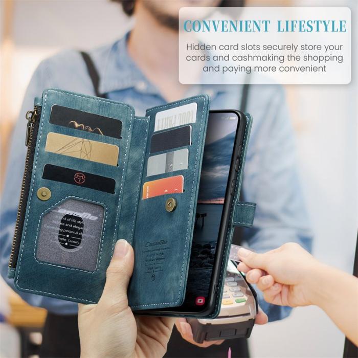 Caseme - CASEME C30 Fodral för Samsung Galaxy A35 5G med rem - Blå