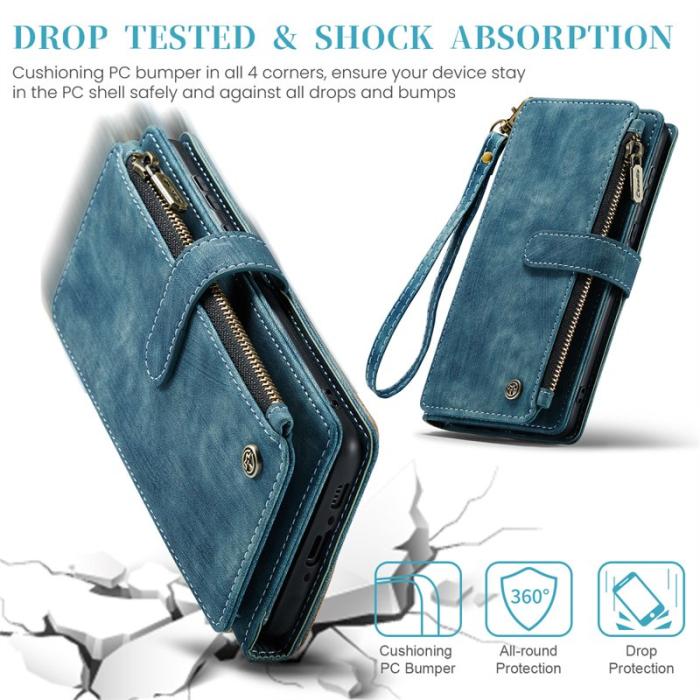 Caseme - CASEME C30 Fodral för Samsung Galaxy A35 5G med rem - Blå