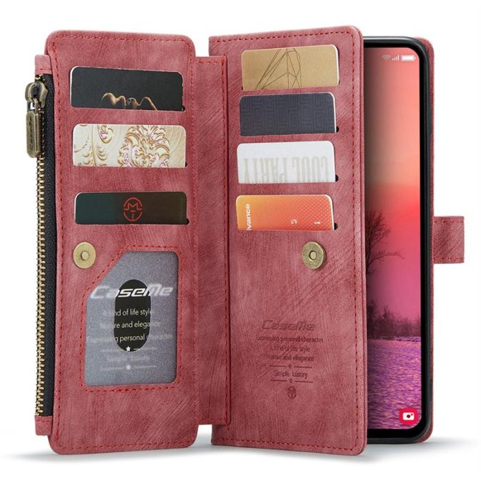 Caseme - CASEME C30 Fodral för Samsung Galaxy A35 5G med rem - Röd