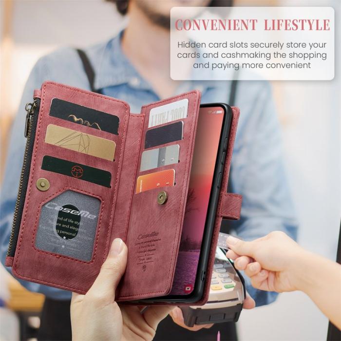 Caseme - CASEME C30 Fodral för Samsung Galaxy A35 5G med rem - Röd