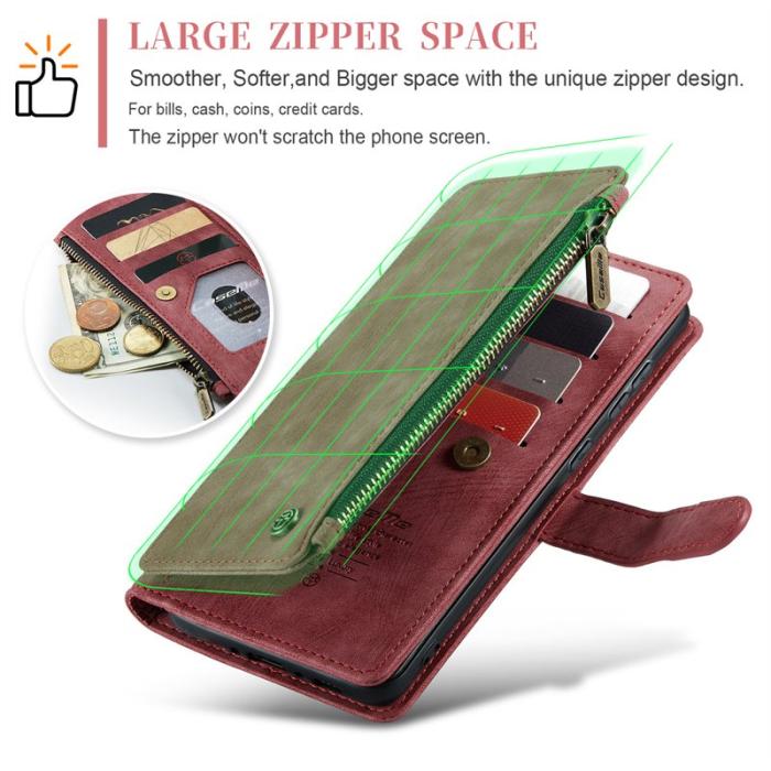 Caseme - CASEME C30 Fodral för Samsung Galaxy A35 5G med rem - Röd