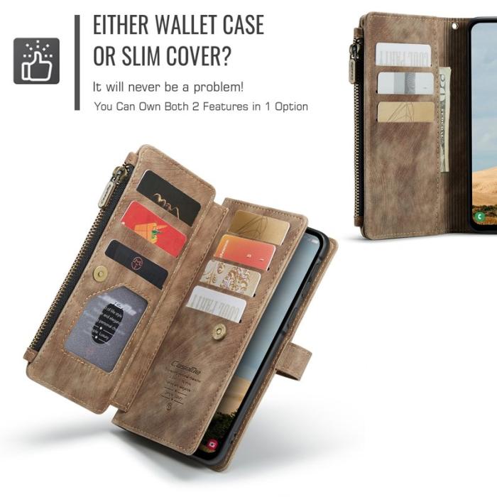 Caseme - CASEME C30 Fodral för Samsung Galaxy A36 5G med rem - Brun