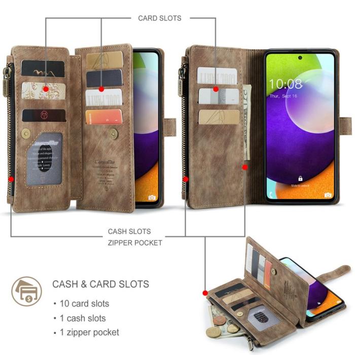 Caseme - CASEME C30 Fodral för Samsung Galaxy A52s 5G - Brun