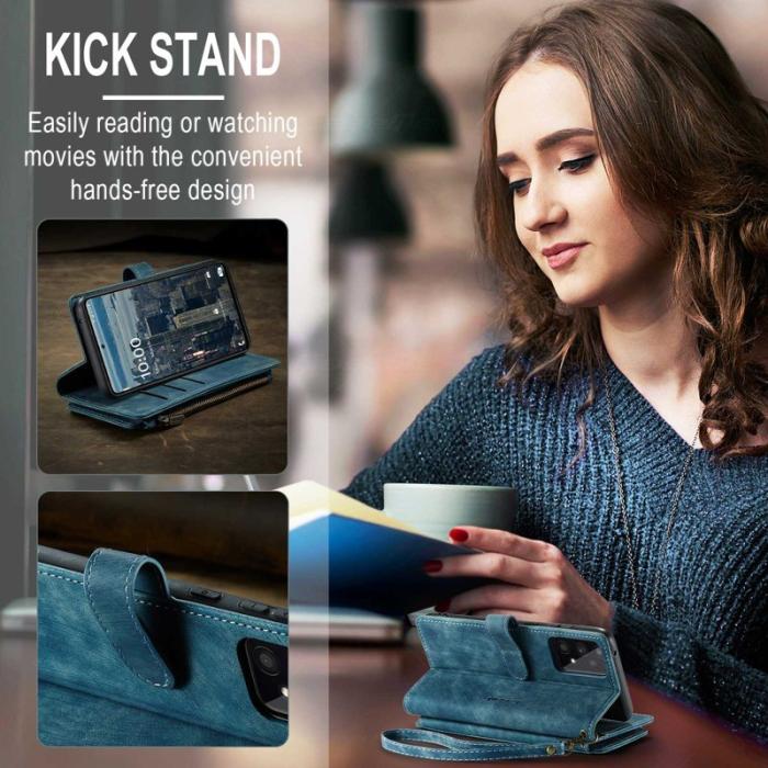 Caseme - CASEME C30 Fodral för Samsung Galaxy A53 5G med rem - Blå