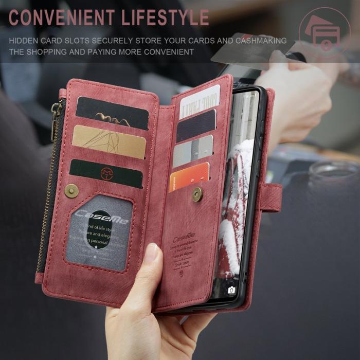 Caseme - CASEME C30 Fodral för Samsung Galaxy A53 5G med rem - Röd