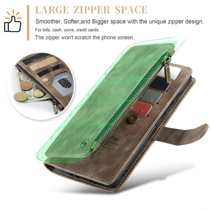 Caseme - CASEME Konstläder Plånboksfodral för Samsung Galaxy A54 5G - Brun