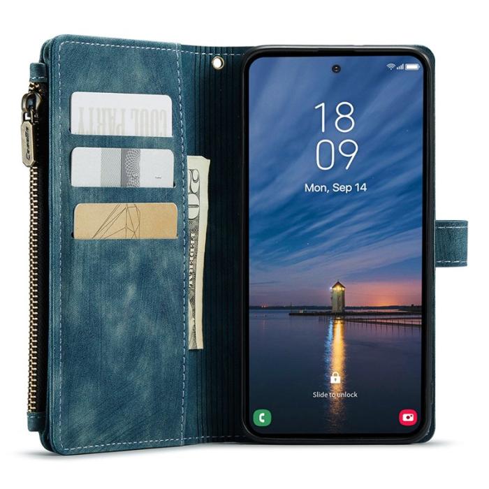 Caseme - CASEME C30 Fodral för Samsung Galaxy A55 5G med rem - Blå