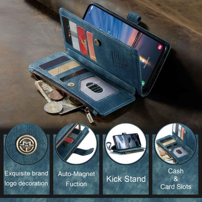 Caseme - CASEME C30 Fodral för Samsung Galaxy A55 5G med rem - Blå