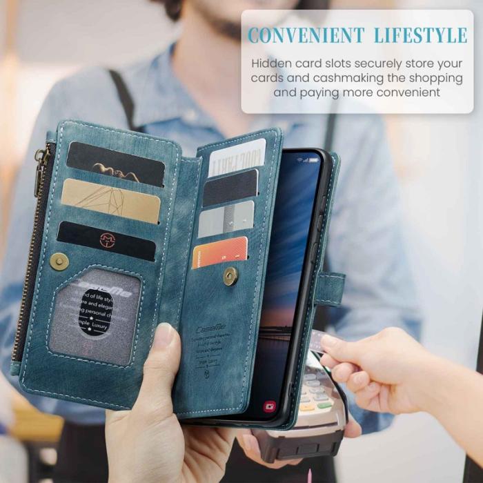 Caseme - CASEME C30 Fodral för Samsung Galaxy A55 5G med rem - Blå