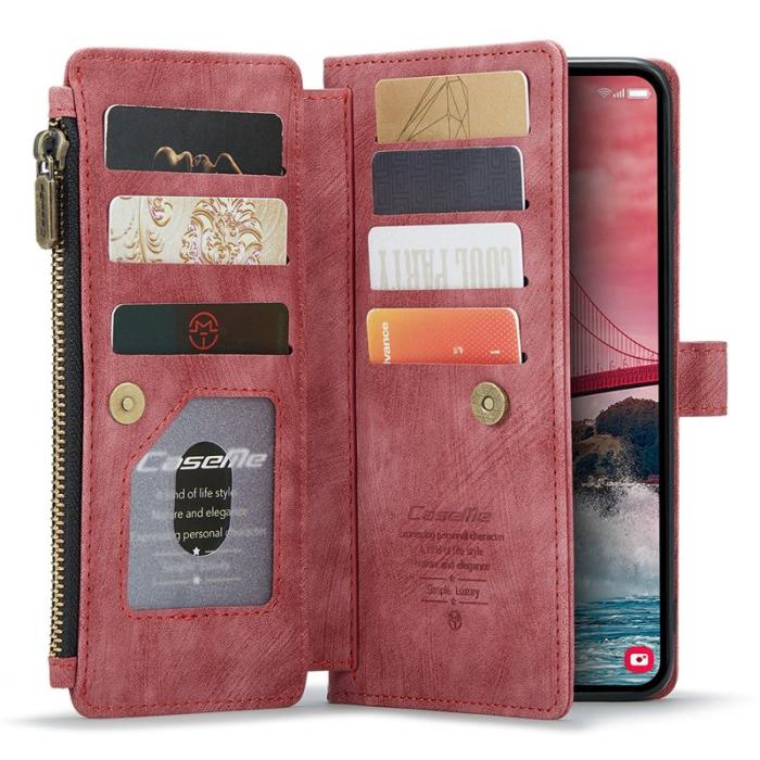 Caseme - CASEME C30 Fodral för Samsung Galaxy A55 5G med rem - Röd