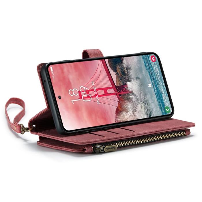 Caseme - CASEME C30 Fodral för Samsung Galaxy A55 5G med rem - Röd