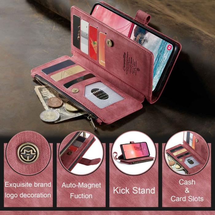 Caseme - CASEME C30 Fodral för Samsung Galaxy A55 5G med rem - Röd