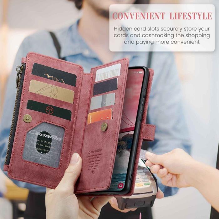 Caseme - CASEME C30 Fodral för Samsung Galaxy A55 5G med rem - Röd