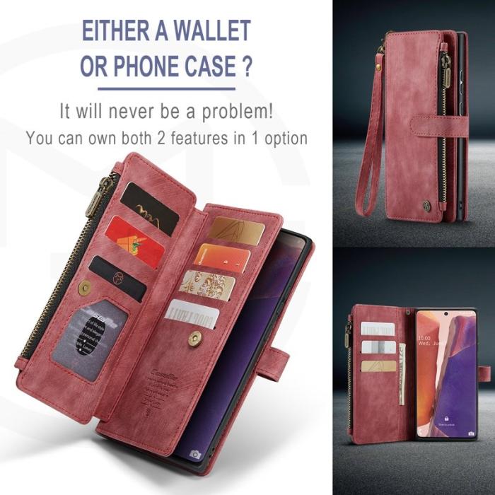 Caseme - CASEME C30 Fodral för Samsung Galaxy Note20 5G/4G - Röd