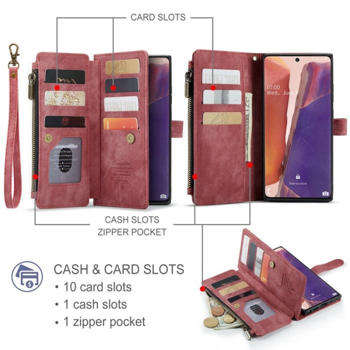 Caseme - CASEME C30 Fodral för Samsung Galaxy Note20 5G/4G - Röd