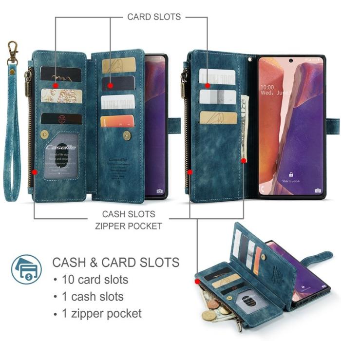 Caseme - CASEME C30 Fodral för Samsung Galaxy Note20 5G - Blå
